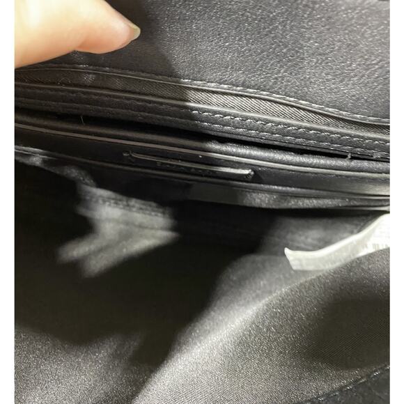 Zara Basics Black Shoulder Bag with Fold Over Flap Gray and Taupe NEW - Picture 8 of 8